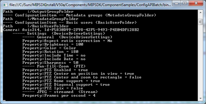 Configuration API Batch