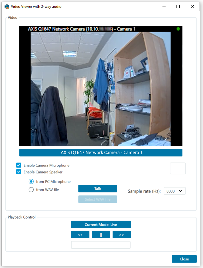 Video Viewer 2 way audio