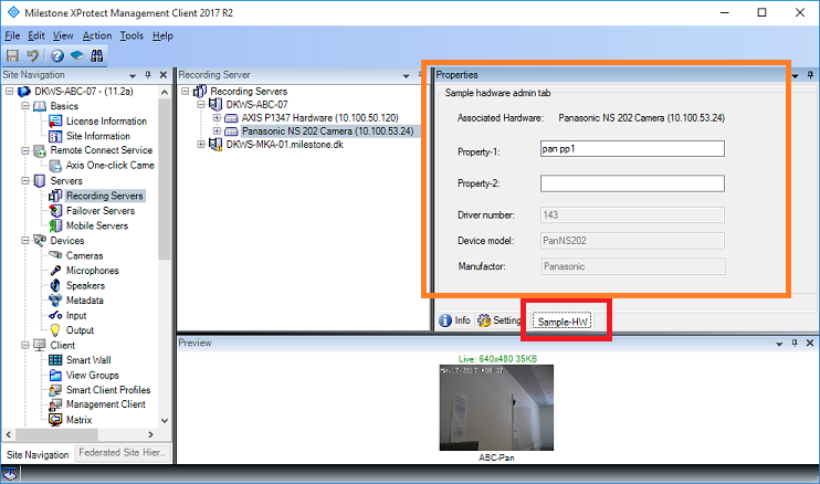 Admin Tab