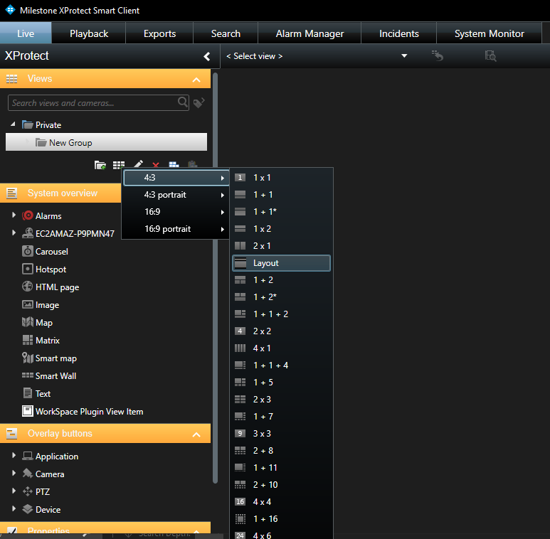 Smart Client setup, creating a new view
